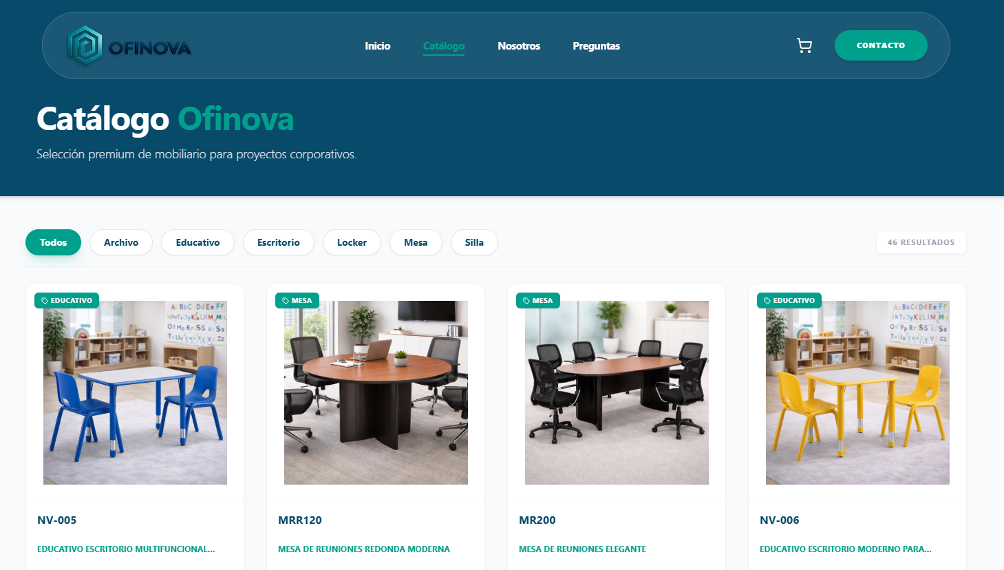 Sitio Web con Catálogo PRO